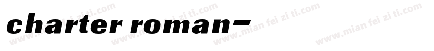 charter roman字体转换